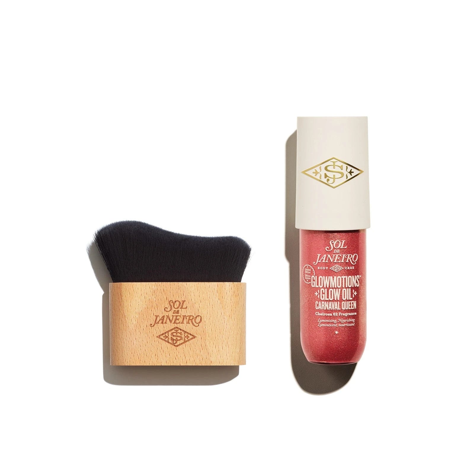 glowmotions glow body oil carnaval queen and glowmotions brush render