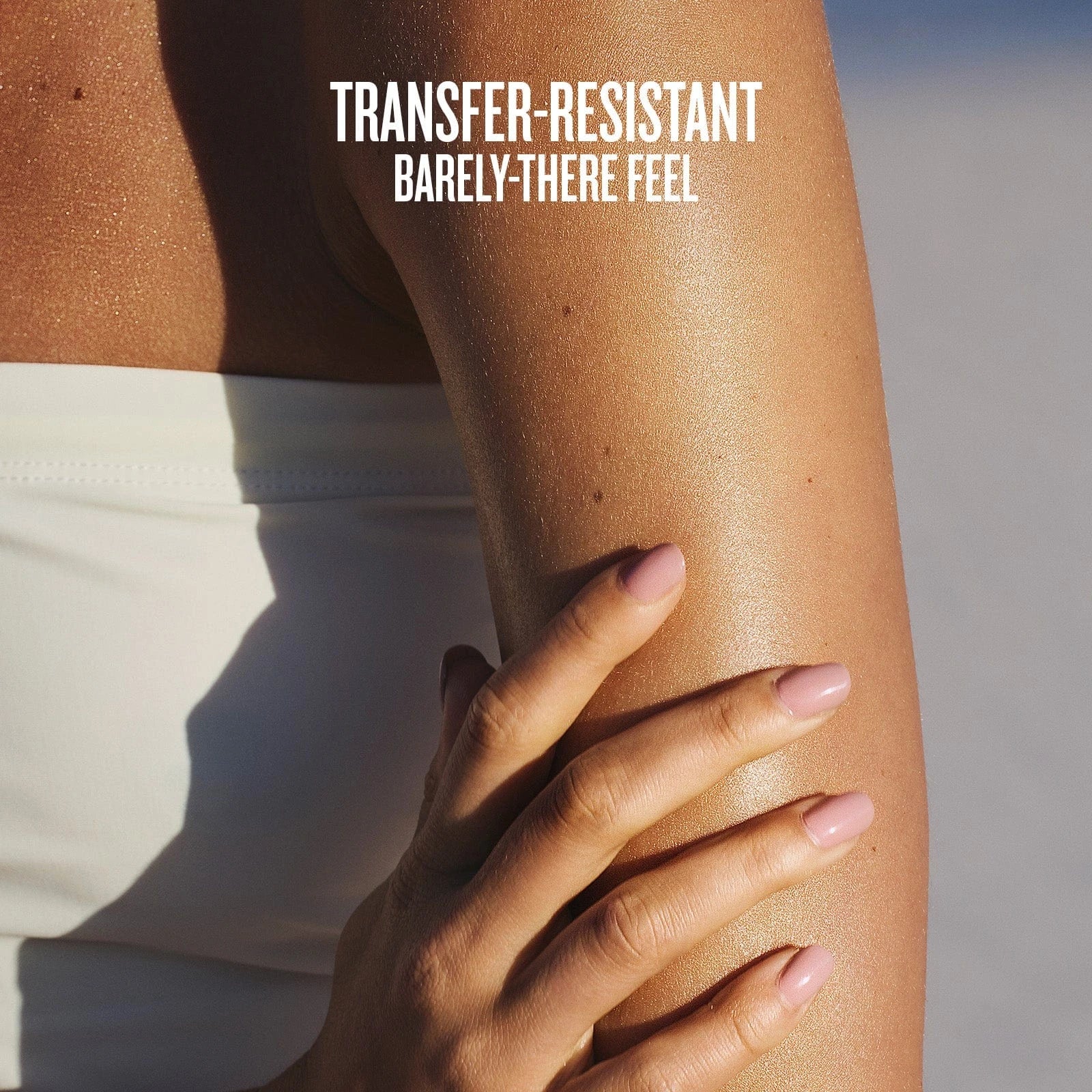 Text on image reads transfer-resistant barely-there feel