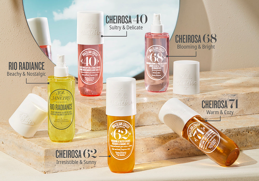 Rio Radiance - Beachy & Nostalgic | Cheirosa 40 - sultry & delicatete | Cheirosa 68  blooming & bright | Cheirosa 62 irresistible & sunny | Cheirosa 71 Warm & Cozy