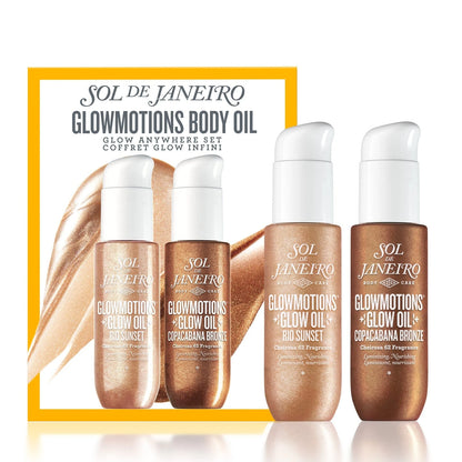 Sol de janeiro glow anywhere set limited edition glowmotions rio sunset and copacabana bronze shades in 30ml